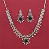 American Diamond Classic Necklace with Rhodium Plating