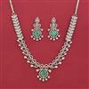 American Diamond Classic Necklace with Rhodium Plating
