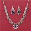 American Diamond Classic Necklace with Rhodium Plating