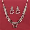 American Diamond Classic Necklace with Rhodium Plating