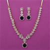 American Diamond Classic Necklace with 2 Tone Plating