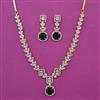 American Diamond Classic Necklace with 2 Tone Plating