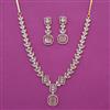 American Diamond Classic Necklace with 2 Tone Plating