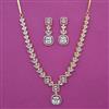 American Diamond Classic Necklace with 2 Tone Plating