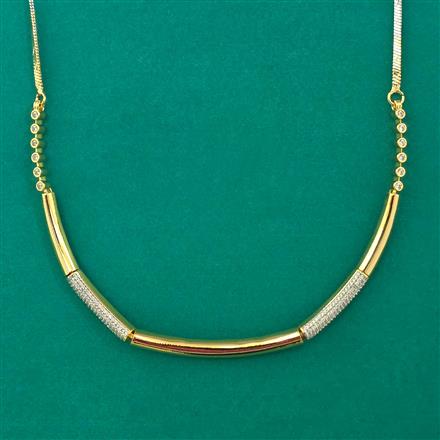 American Diamond Stiff Chain with Rhodium Plating 2 Tone Plating Mehndi Plating