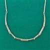 American Diamond Stiff Chain with Rhodium Plating 2 Tone Plating Mehndi Plating