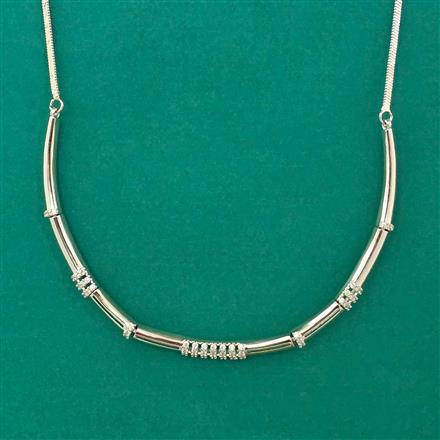 American Diamond Stiff Chain with Rhodium Plating 2 Tone Plating Mehndi Plating