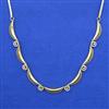 American Diamond Stiff Chain with Rhodium Plating 2 Tone Plating Mehndi Plating