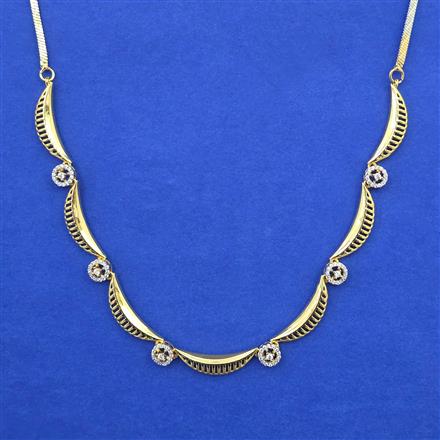 American Diamond Stiff Chain with Rhodium Plating 2 Tone Plating Mehndi Plating