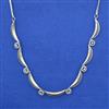 American Diamond Stiff Chain with Rhodium Plating 2 Tone Plating Mehndi Plating
