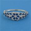 American Diamond Openable kada with Rhodium Plating