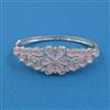 American Diamond Openable kada with Rhodium Plating