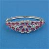 American Diamond Openable kada with Rhodium Plating