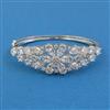 American Diamond Openable kada with Rhodium Plating