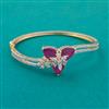 American Diamond Openable kada with 2 Tone Plating