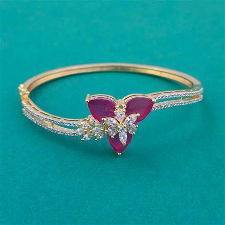 American Diamond Openable kada with 2 Tone Plating