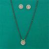 American Diamond Delicate Mangalsutra with Rhodium Plating 2 Tone Plating