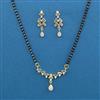 American Diamond Delicate Mangalsutra with Rhodium Plating 2 Tone Plating