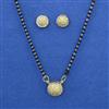 American Diamond Delicate Mangalsutra with Rhodium Plating 2 Tone Plating