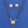 American Diamond Delicate Mangalsutra with Rhodium Plating 2 Tone Plating