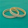 American Diamond Classic Bangles with 2 Tone Plating