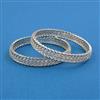 American Diamond Classic Bangles with Rhodium Plating