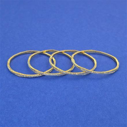 American Diamond Delicate Bangles with 2 Tone Plating