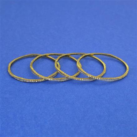 American Diamond Delicate Bangles with Mehndi Plating