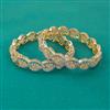 American Diamond Classic Bangles with 2 Tone Plating