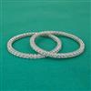 American Diamond Delicate Bangles with Rhodium Plating