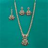American Diamond Birds Necklace with Mehndi Plating