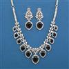 American Diamond Classic Necklace with Rhodium Plating
