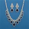 American Diamond Classic Necklace with Rhodium Plating