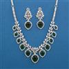 American Diamond Classic Necklace with Rhodium Plating