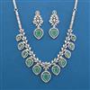 American Diamond Classic Necklace with Rhodium Plating