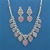 American Diamond Classic Necklace with Rhodium Plating