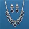 American Diamond Classic Necklace with Rhodium Plating