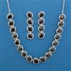 American Diamond Classic Necklace with Rhodium Plating