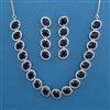 American Diamond Classic Necklace with Rhodium Plating