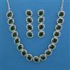 American Diamond Classic Necklace with Rhodium Plating