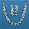 American Diamond Classic Necklace with Rhodium Plating