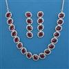 American Diamond Classic Necklace with Rhodium Plating