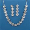 American Diamond Classic Necklace with Rhodium Plating