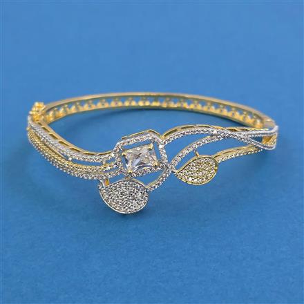 American Diamond Openable kada with 2 Tone Plating