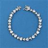 American Diamond Classic Bracelet With Rhodium Plating