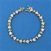 American Diamond Classic Bracelet With 2 Tone Plating