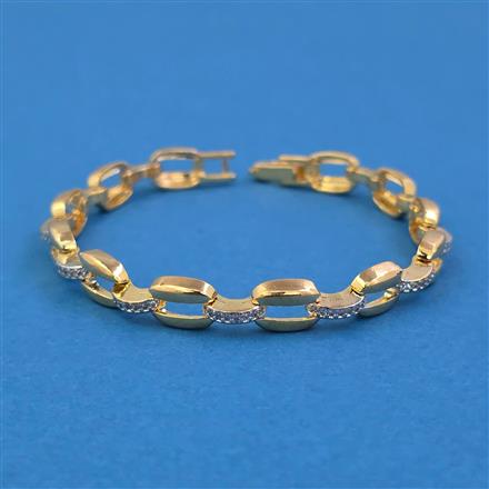American Diamond Classic Bracelet With 2 Tone Plating