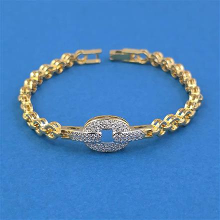 American Diamond Classic Bracelet With 2 Tone Plating