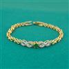 American Diamond Classic Bracelet With 2 Tone Plating
