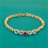 American Diamond Classic Bracelet With 2 Tone Plating